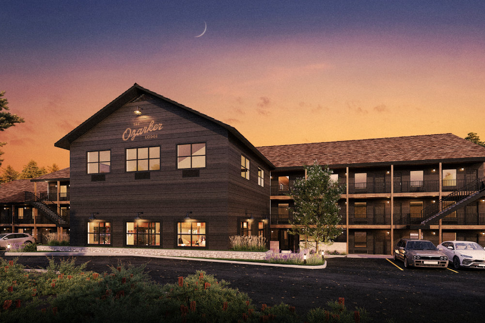 The Ozarker Lodge is designed with 102 rooms.